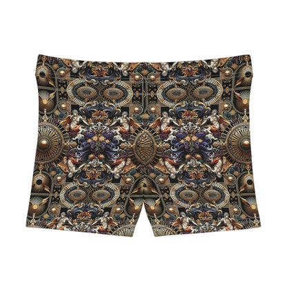 Digital Renaissance Luxurious Streetwear Inspired By Classical Art With a Modern Twist Women's Shorts - 8404 Design-55