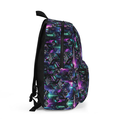 Tech Noir Graphics Futuristic Tech Aesthetics Backpack - 8404 Design-55