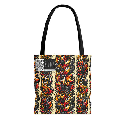 Flame Graphics Maximalist Streetwear Tote Bag - 8404 Design-65