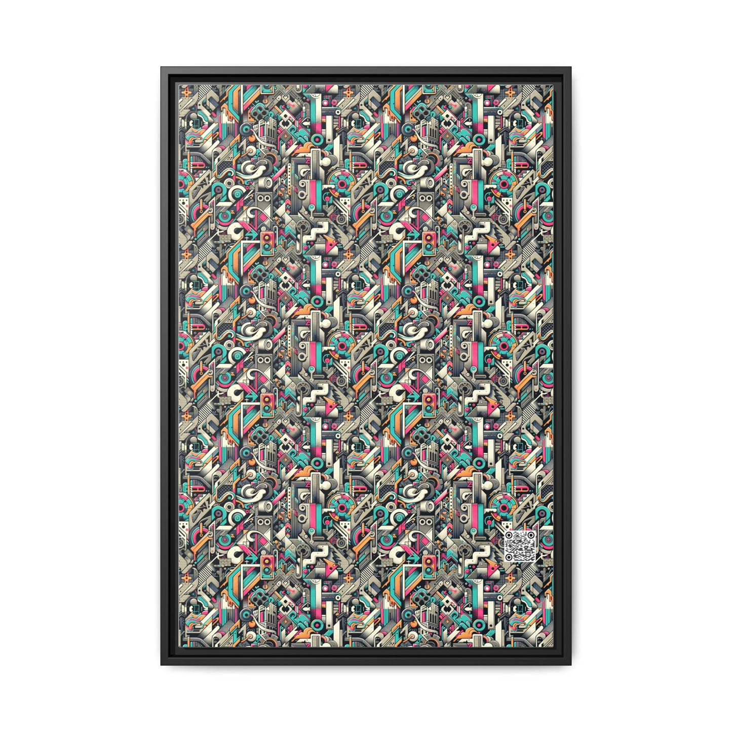 Digital Street Art Urban Street Style Matte Canvas, Framed (multi-color) - 8404 Design-74 A