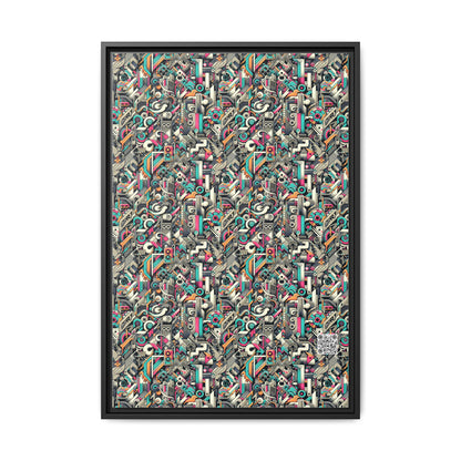 Digital Street Art Urban Street Style Matte Canvas, Framed (multi-color) - 8404 Design-74 A
