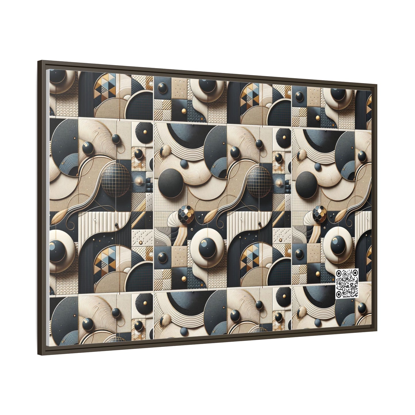 Tech-forward Luxe Streetwear Tech Luxe Fusion Matte Canvas, Framed (multi-color) - 8404 Design-71 A