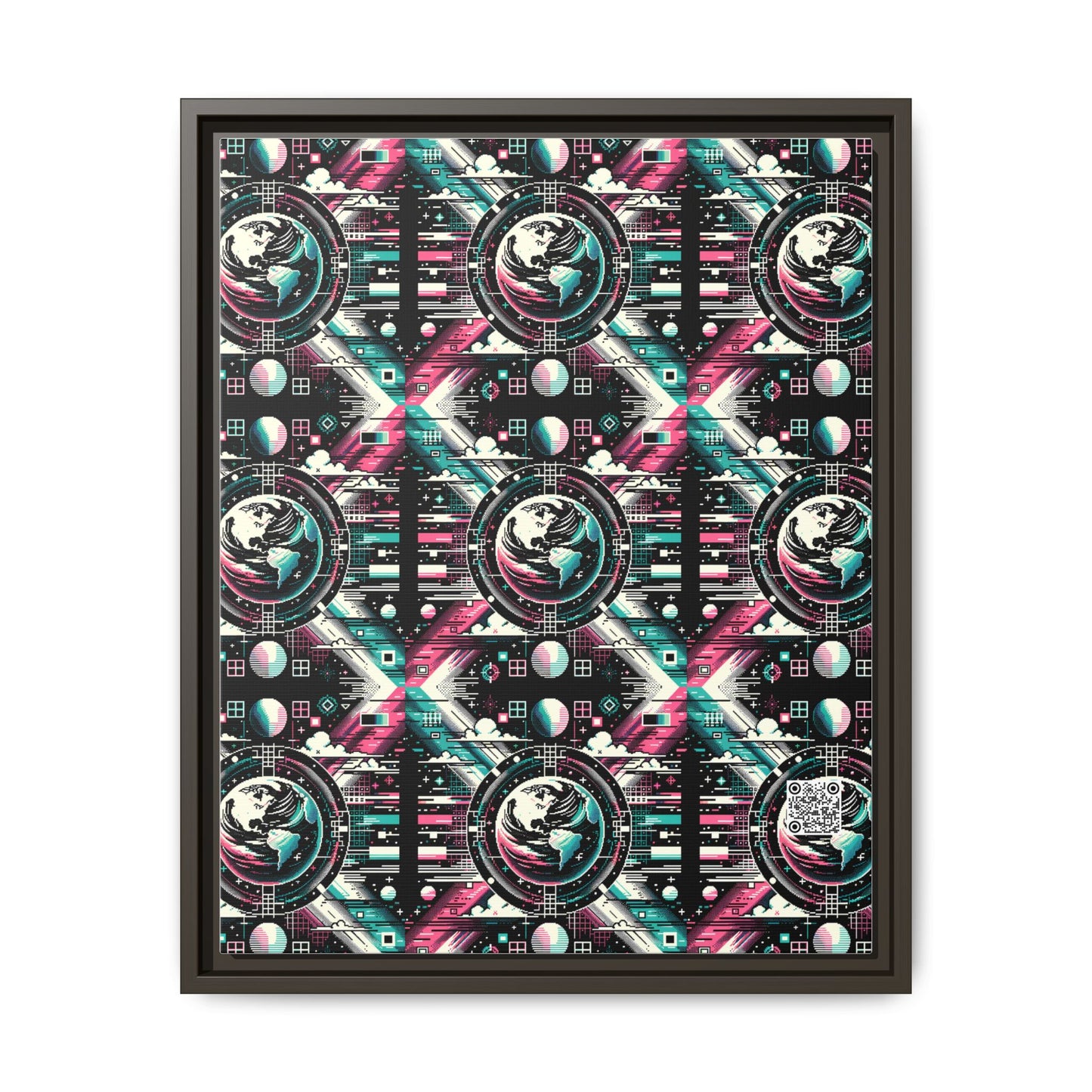 Digital Artistry Digital-native Streetwear Matte Canvas, Framed (multi-color) - 8404 Design-62 A