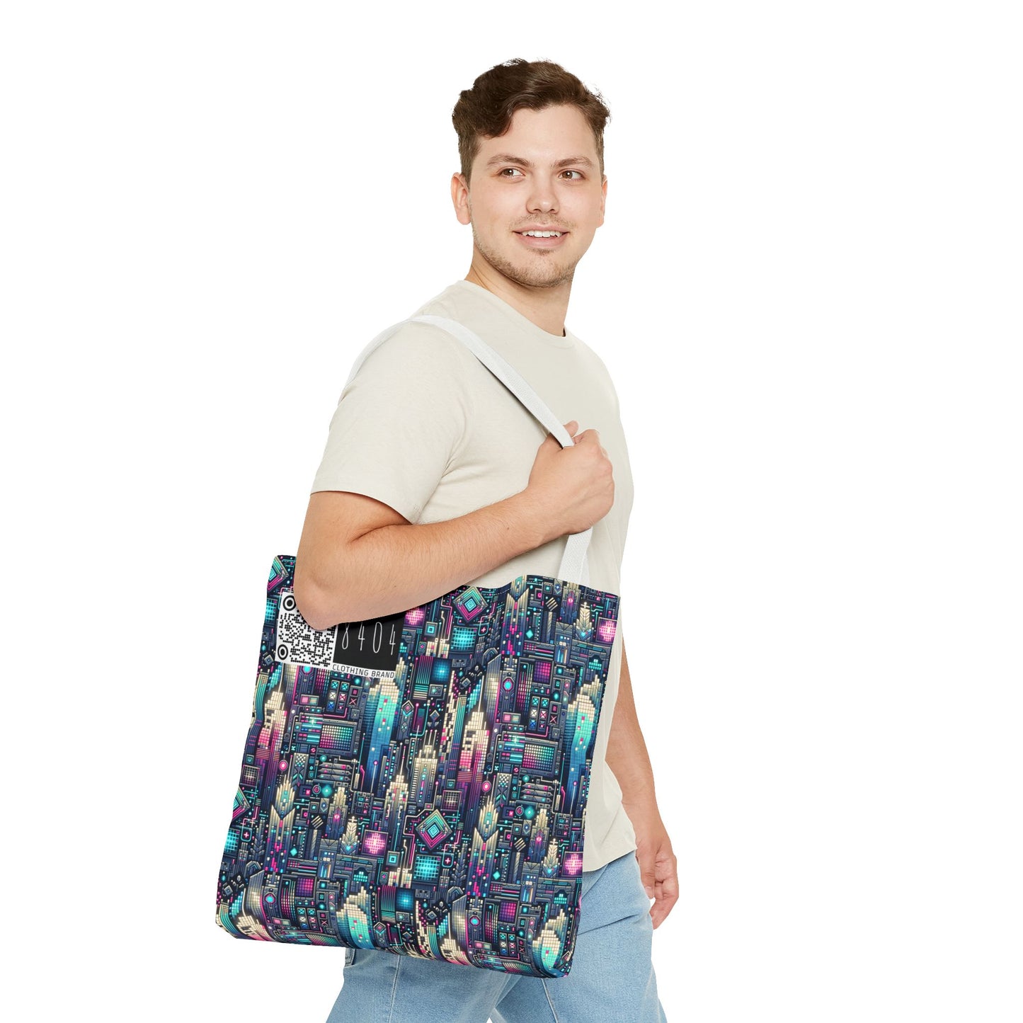 Digital Renaissance Tech-Forward Maximalism Tote Bag - 8404 Design-56