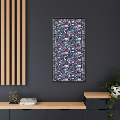 Digital Rebellion Youthful Streetwear with a Rebellious Digital Twist Matte Canvas, Framed (multi-color) - 8404 Design-71 B