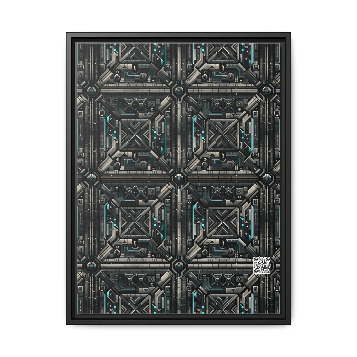 Tech Noir Futuristic Tech Aesthetic with a Dark Twist Matte Canvas, Framed (multi-color) - 8404 Design-59 A