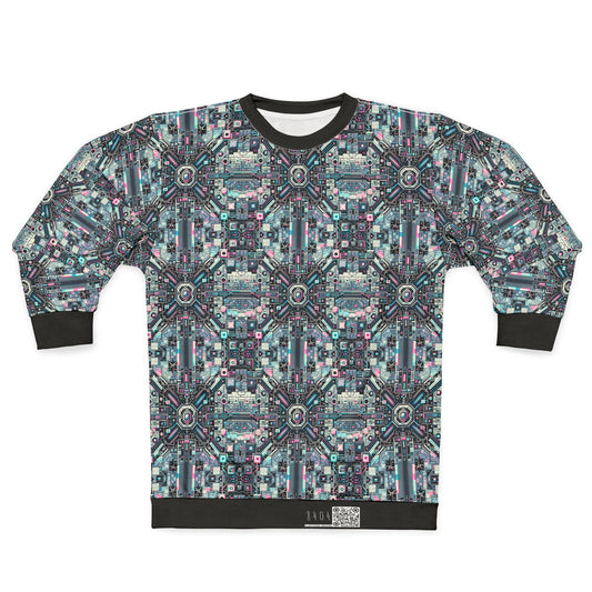 Digital Renaissance Tech-Forward Maximalism Sweatshirt - 8404 Design-44