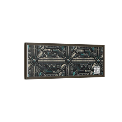 Tech Noir Futuristic Tech Aesthetic with a Dark Twist Matte Canvas, Framed (multi-color) - 8404 Design-59 B