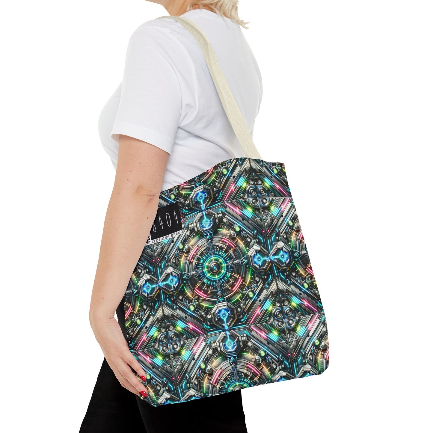 Tech-Infused Futurism Futuristic Tech Tote Bag - 8404 Design-53