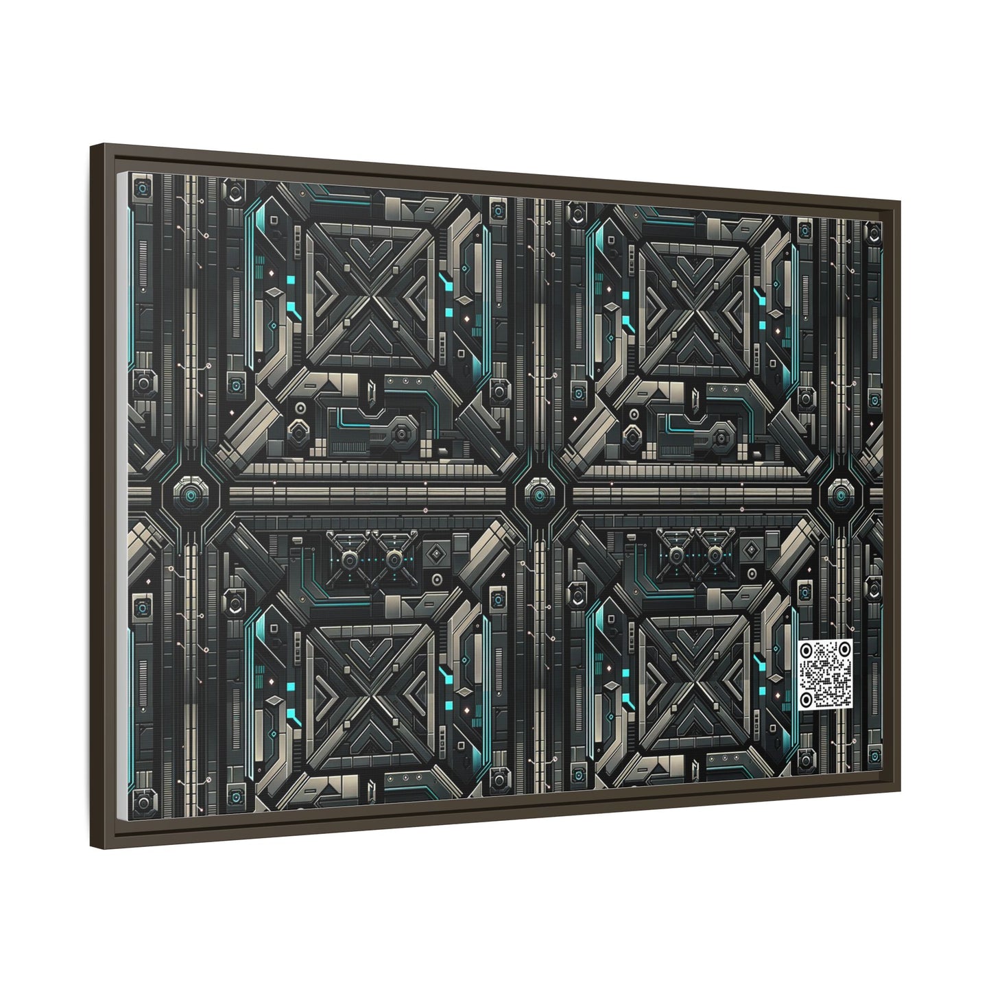 Tech Noir Futuristic Tech Aesthetic with a Dark Twist Matte Canvas, Framed (multi-color) - 8404 Design-59 A