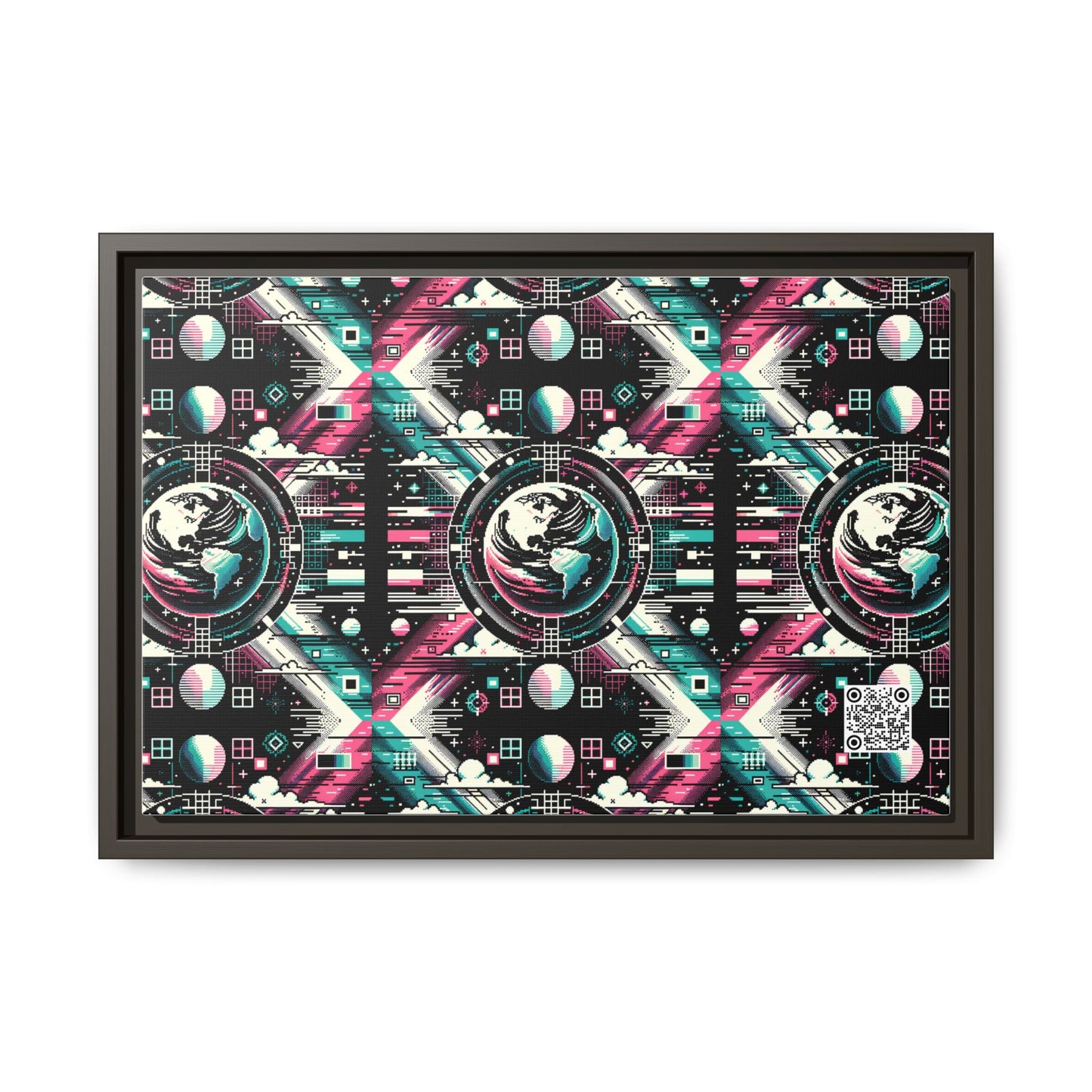 Digital Artistry Digital-native Streetwear Matte Canvas, Framed (multi-color) - 8404 Design-62 B