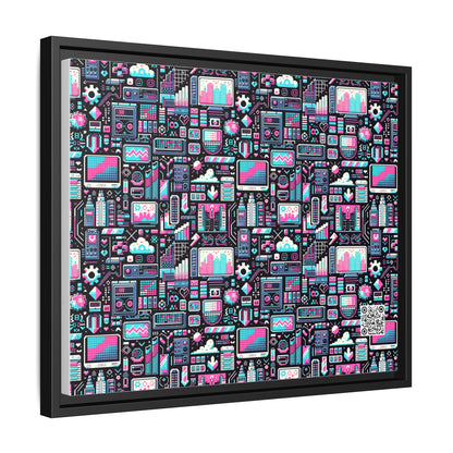 Digital Rebellion Youthful Streetwear with a Rebellious Digital Twist Matte Canvas, Framed (multi-color) - 8404 Design-71 A
