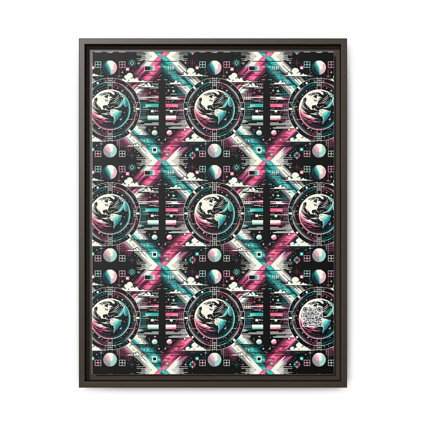 Digital Artistry Digital-native Streetwear Matte Canvas, Framed (multi-color) - 8404 Design-62 A