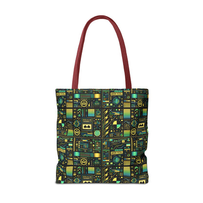 Digital Dystopia Tech Noir Tote Bag - 8404 Design-57