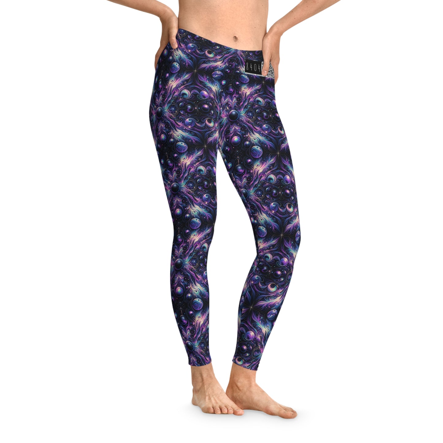 Galactic Hues Tech-Forward Cosmic Fusion Stretch Leggings - 8404 Design-41
