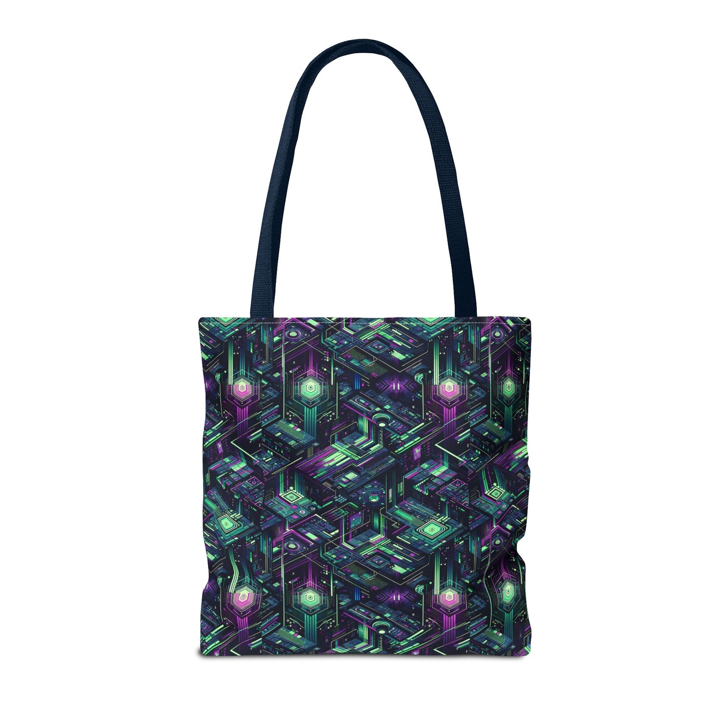 Tech Noir Aesthetics Tech-Forward Urban Dystopia Tote Bag - 8404 Design-43