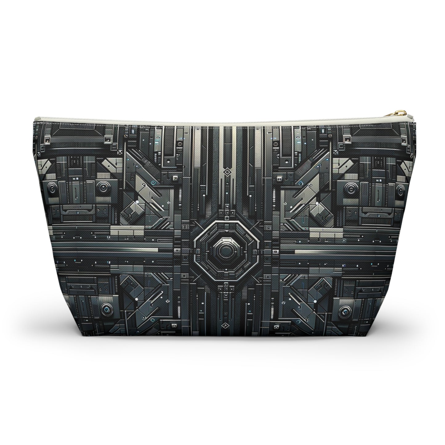 Tech Noir Futuristic Tech Aesthetic with a Dark Twist Accessory Pouch W T-bottom - 8404 Design-68