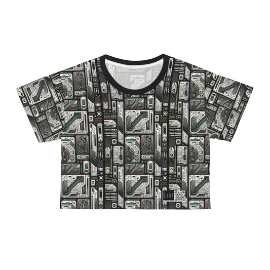 Tech Utility Gear Tech-Forward Minimalism Crop Tee - 8404 Design-45