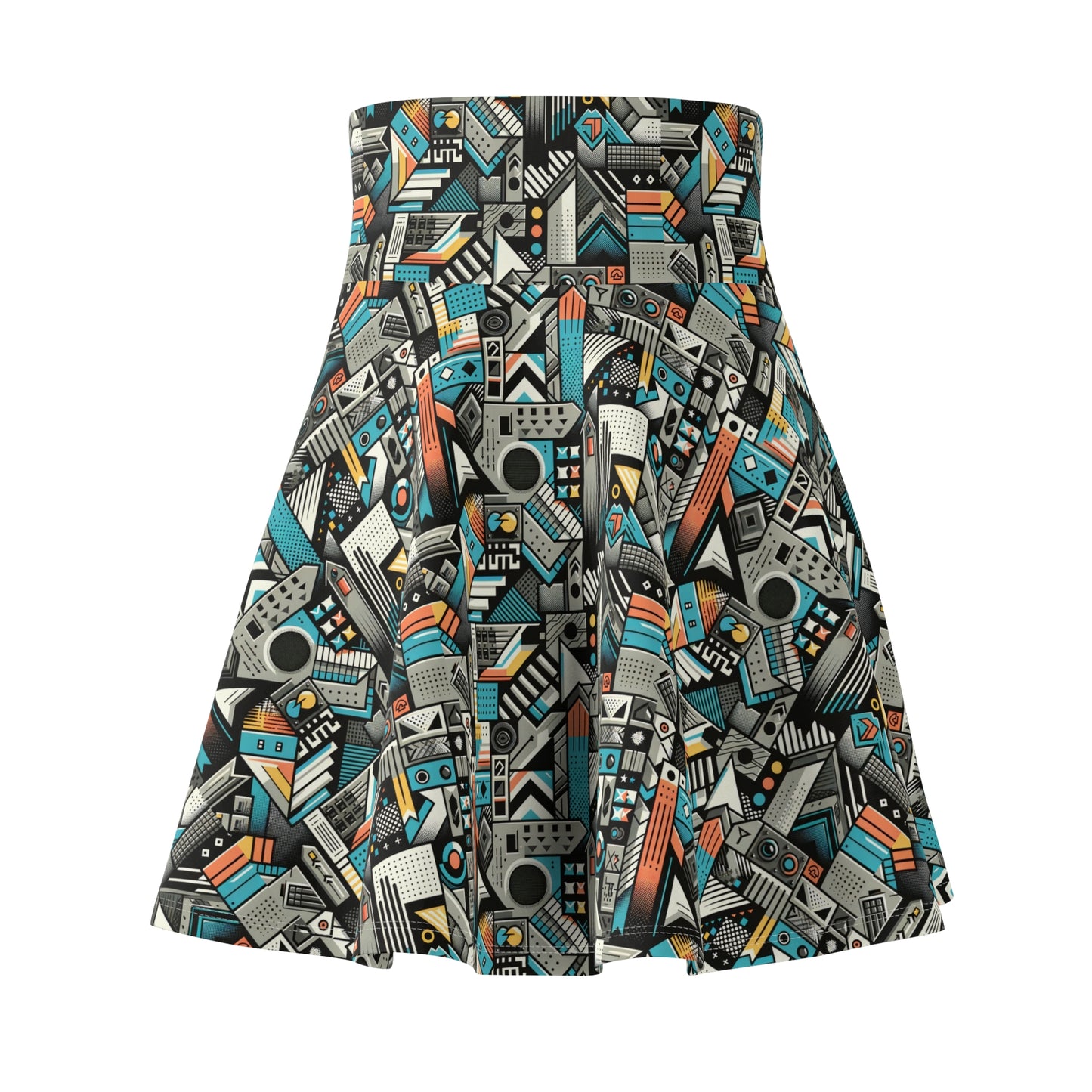 Digital Street Art Urban Street Style Women's Skater Skirt - 8404 Design-81