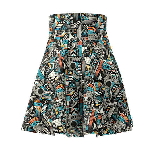 Digital Street Art Urban Street Style Women's Skater Skirt - 8404 Design-81