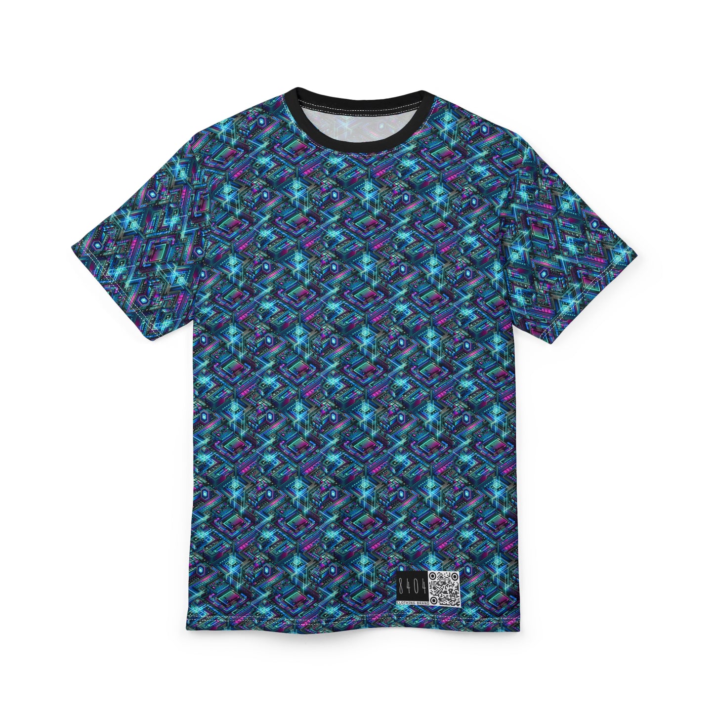 Digital Dreamland Futuristic Tech Aesthetic Unisex Cut & Sew Tee - 8404 Design-42