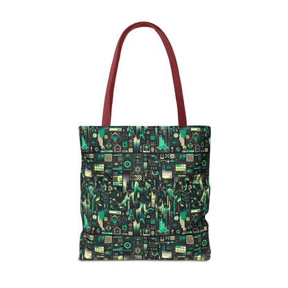 Digital Dystopia Tech Noir Tote Bag - 8404 Design-63