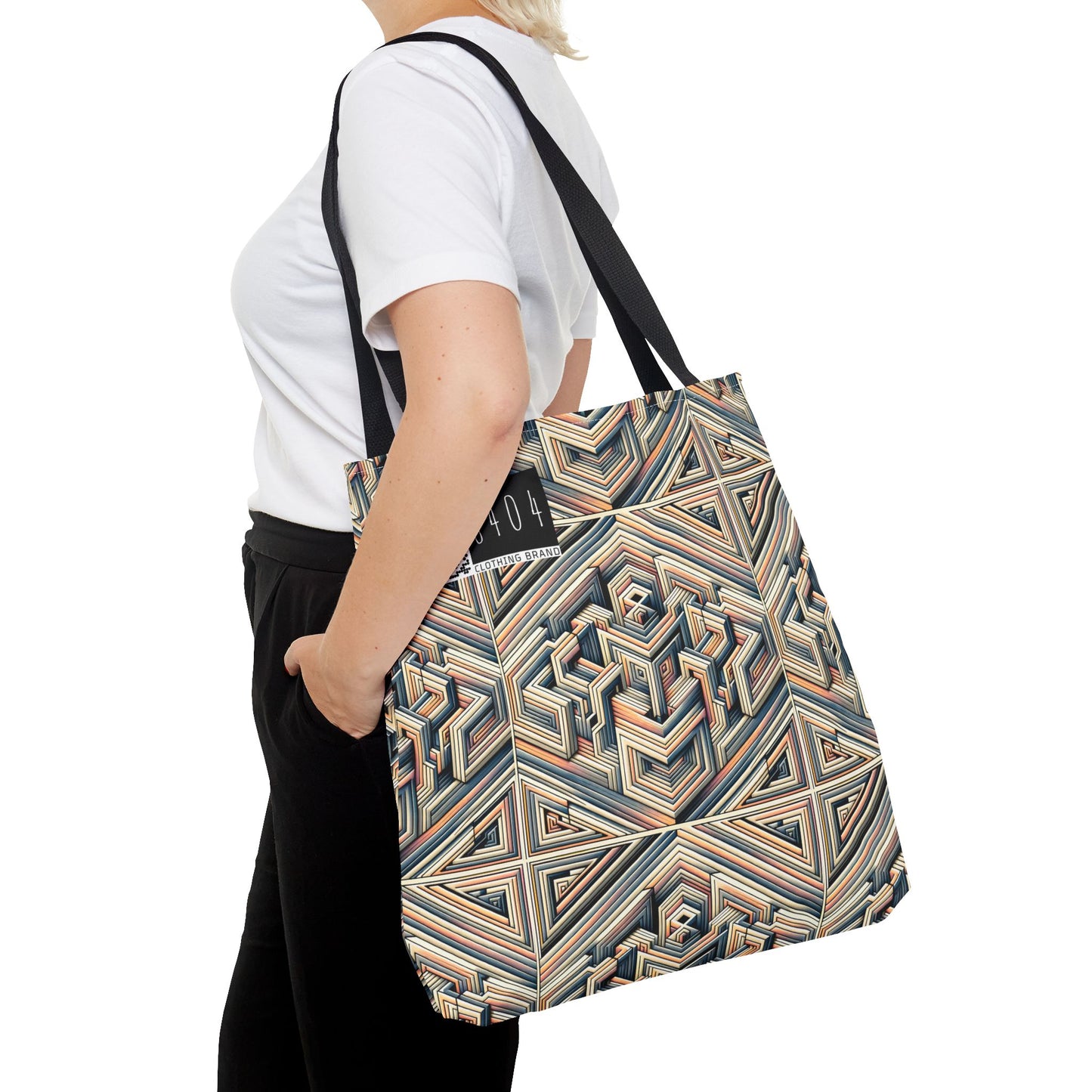 Tech Illusion Graphics Futuristic Artistry Tote Bag - 8404 Design-52