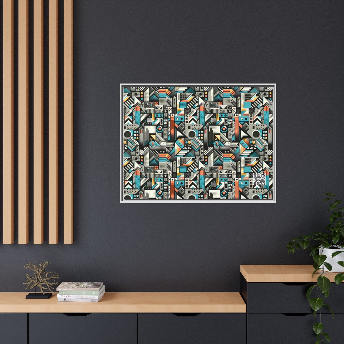 Digital Street Art Urban Street Style Matte Canvas, Framed (multi-color) - 8404 Design-81 A