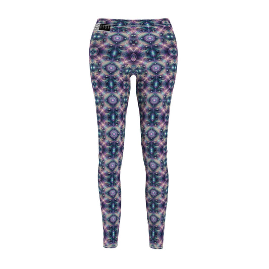 Iridescent Tech Fusion Tech-Forward Streetwear Women's Cut & Sew Casual Leggings - 8404 Design-61