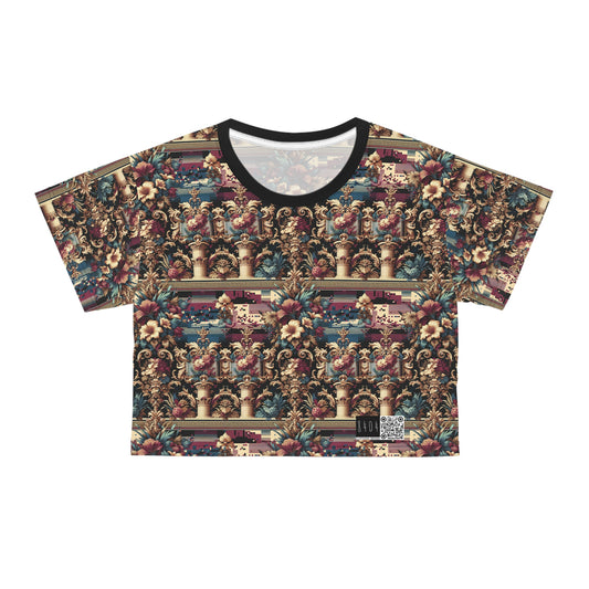 Digital Renaissance Modern Baroque Fusion Crop Tee - 8404 Design-58