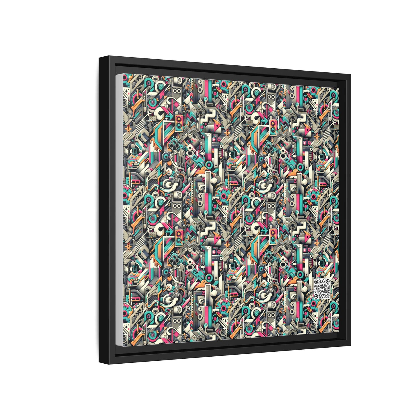 Digital Street Art Urban Street Style Matte Canvas, Framed (multi-color) - 8404 Design-74 B