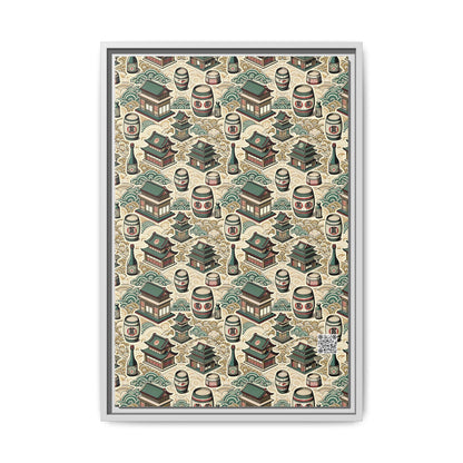 Cultural Artisanal Fusion Contemporary Cultural Elegance Matte Canvas, Framed (multi-Color) - 8404 Design-68 B