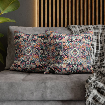 Faux Suede Square Pillowcase - 8404 Design-02