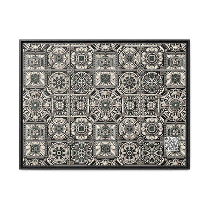 Cyber Garden Party Tech Garden Extravaganza Matte Canvas, Framed (multi-Color) - 8404 Design-45 A
