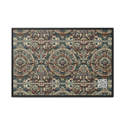 Urban Renaissance Historical Fusion With Street Edge Matte Canvas, Framed (multi-Color) - 8404 Design-57 A