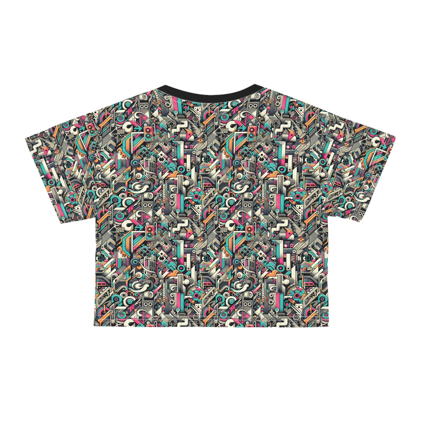 Digital Street Art Urban Street Style Crop Tee - 8404 Design-74