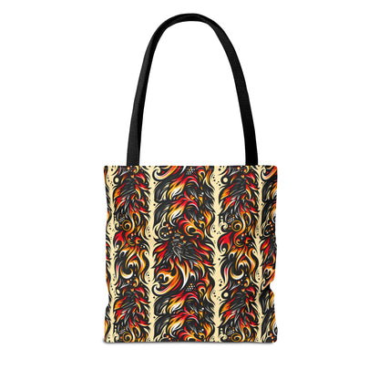 Flame Graphics Maximalist Streetwear Tote Bag - 8404 Design-65