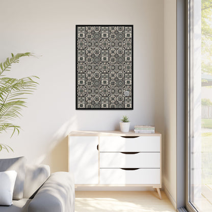 Cyber Garden Party Tech Garden Extravaganza Matte Canvas, Framed (multi-Color) - 8404 Design-45 A
