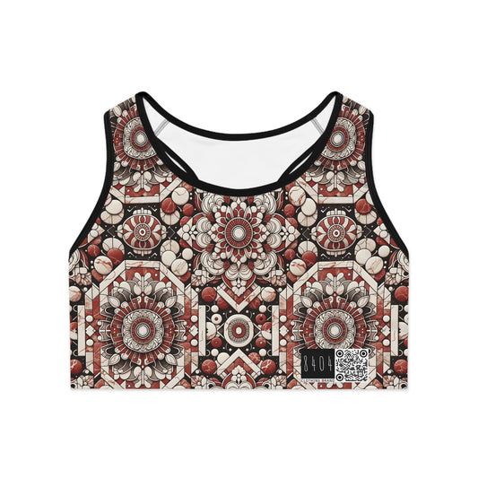 Neo Jomon Sculptural Aesthetics Artisanal Streetwear Sports Bra - 8404 Design-55