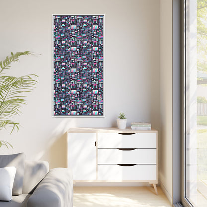 Digital Rebellion Youthful Streetwear with a Rebellious Digital Twist Matte Canvas, Framed (multi-color) - 8404 Design-71 B