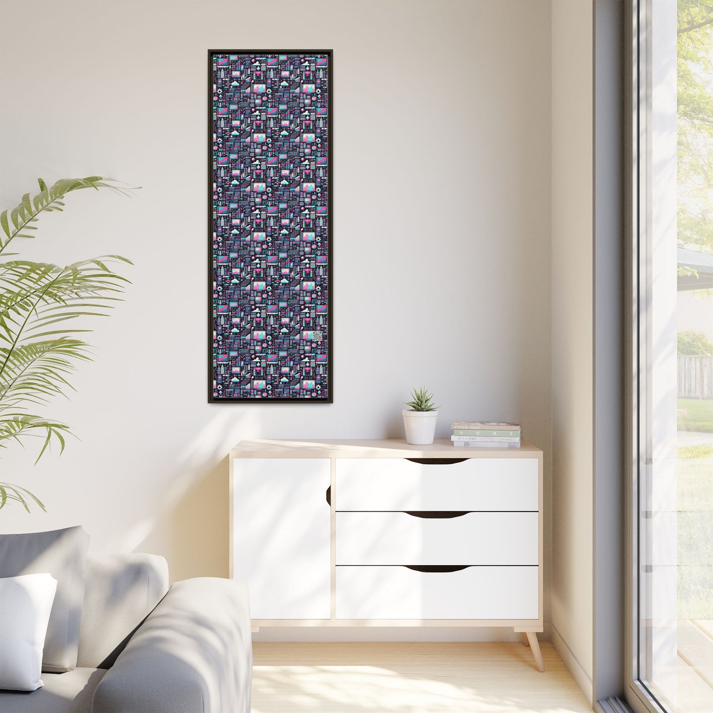 Digital Rebellion Youthful Streetwear with a Rebellious Digital Twist Matte Canvas, Framed (multi-color) - 8404 Design-71 B