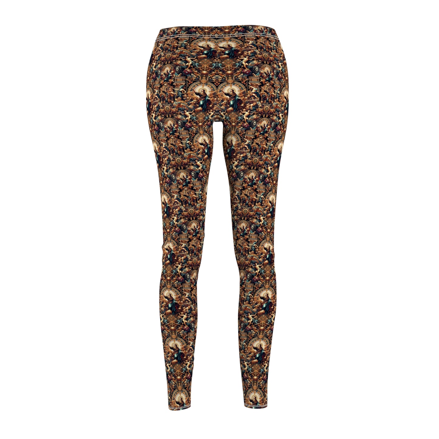 Digital Renaissance Luxurious Streetwear Inspired By Classical Art With a Modern Twist Women's Cut & Sew Casual Leggings - 8404 Design-64
