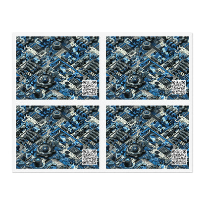 Tech Urban Camo Tech-Forward Streetwear With a Futuristic Military Edge Sticker Sheets - 8404 Design-60