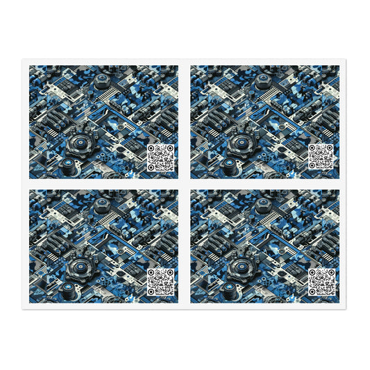 Tech Urban Camo Tech-Forward Streetwear With a Futuristic Military Edge Sticker Sheets - 8404 Design-60