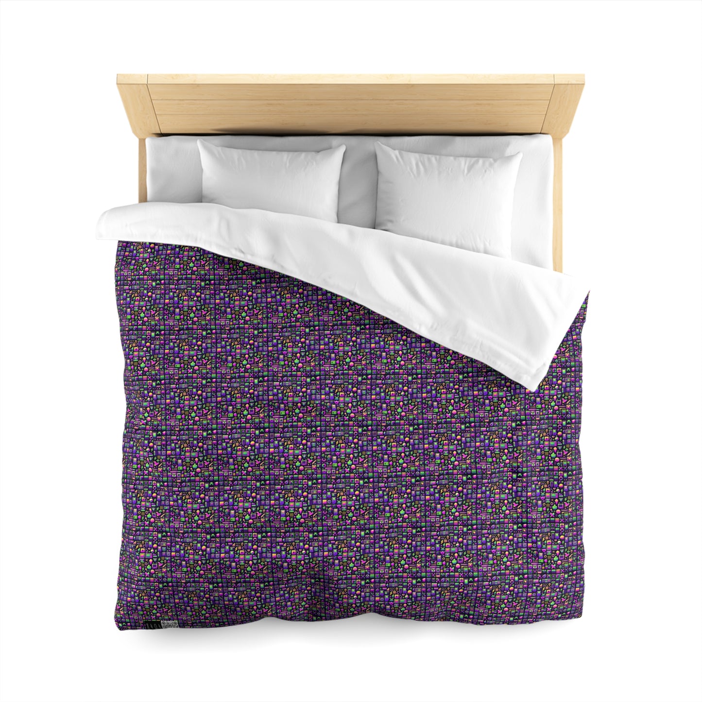 Digital Nostalgia Remix Modern Vintage Fusion Microfiber Duvet Cover - 8404 Design-49