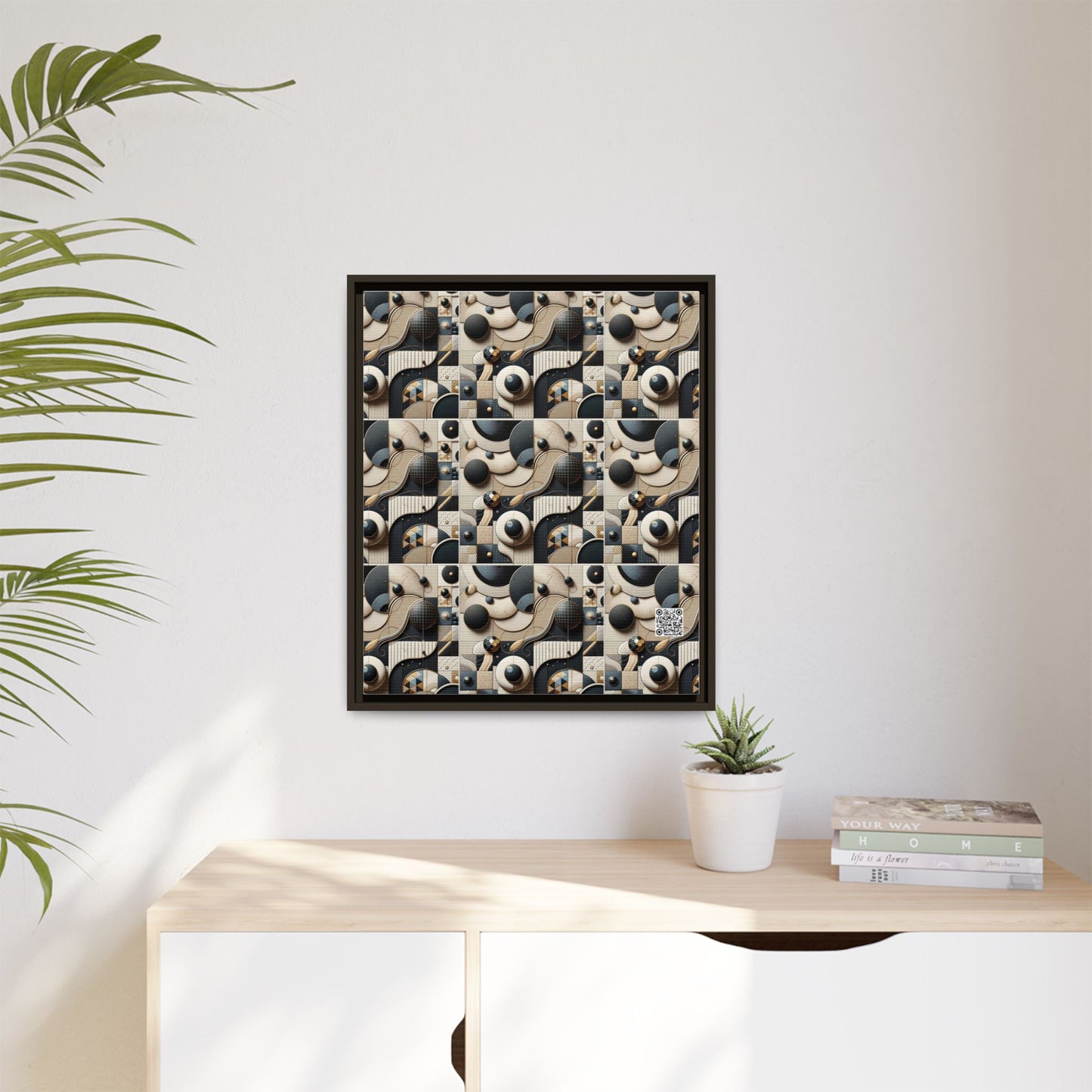 Tech-forward Luxe Streetwear Tech Luxe Fusion Matte Canvas, Framed (multi-color) - 8404 Design-71 B