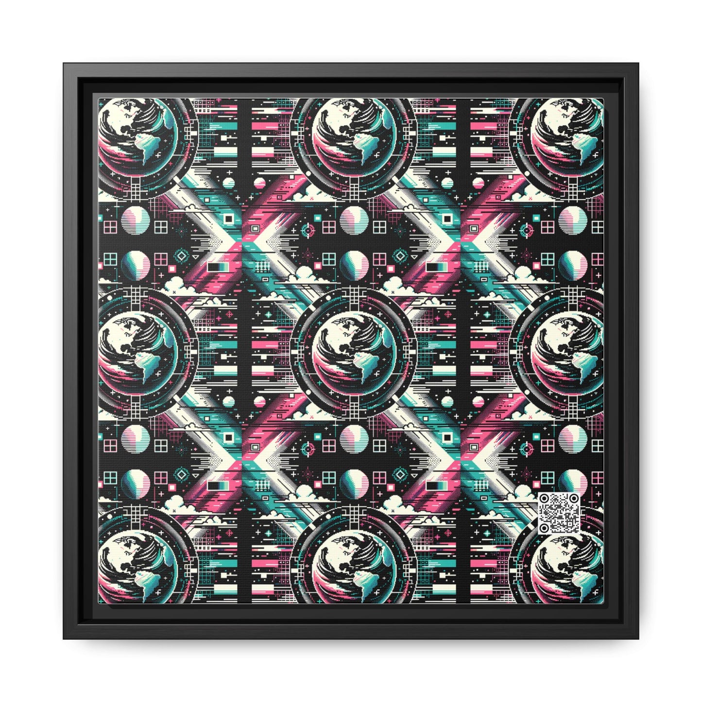 Digital Artistry Digital-native Streetwear Matte Canvas, Framed (multi-color) - 8404 Design-62 A