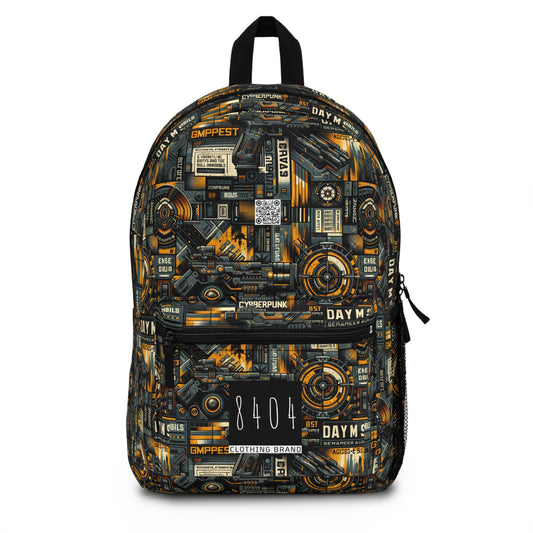 Digital Punk Futuristic Grunge Backpack - 8404 Design-42