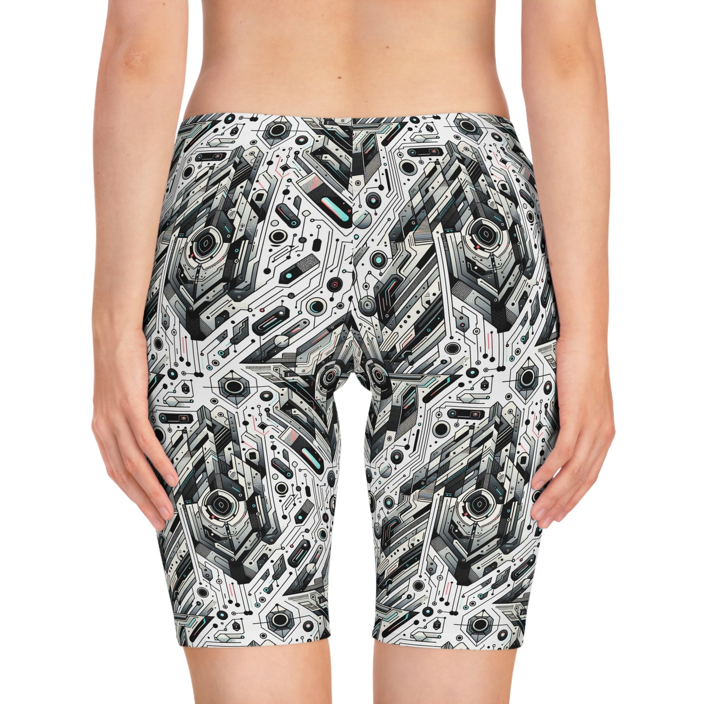 Tech-Infused Streetwear Tech-Forward Minimalism Women's Bike Shorts - 8404 Design-51