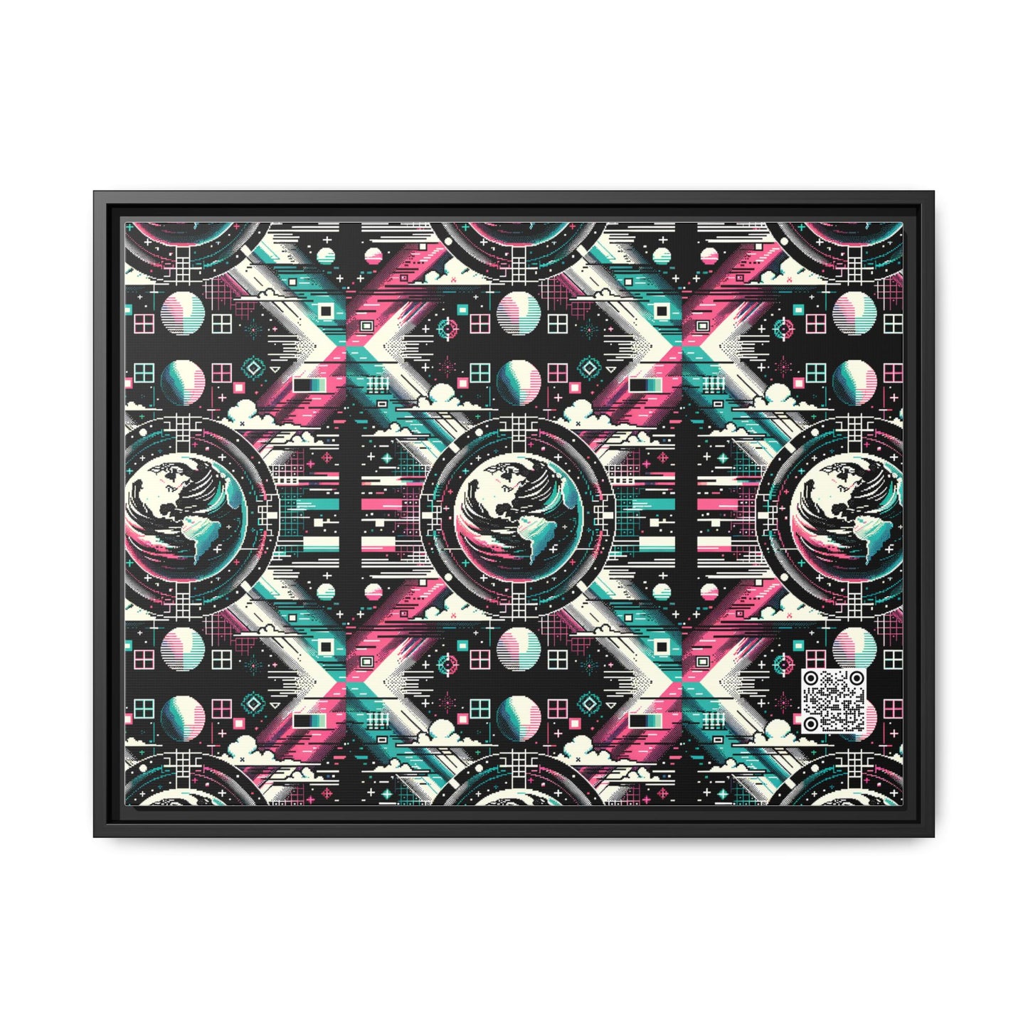 Digital Artistry Digital-native Streetwear Matte Canvas, Framed (multi-color) - 8404 Design-62 A